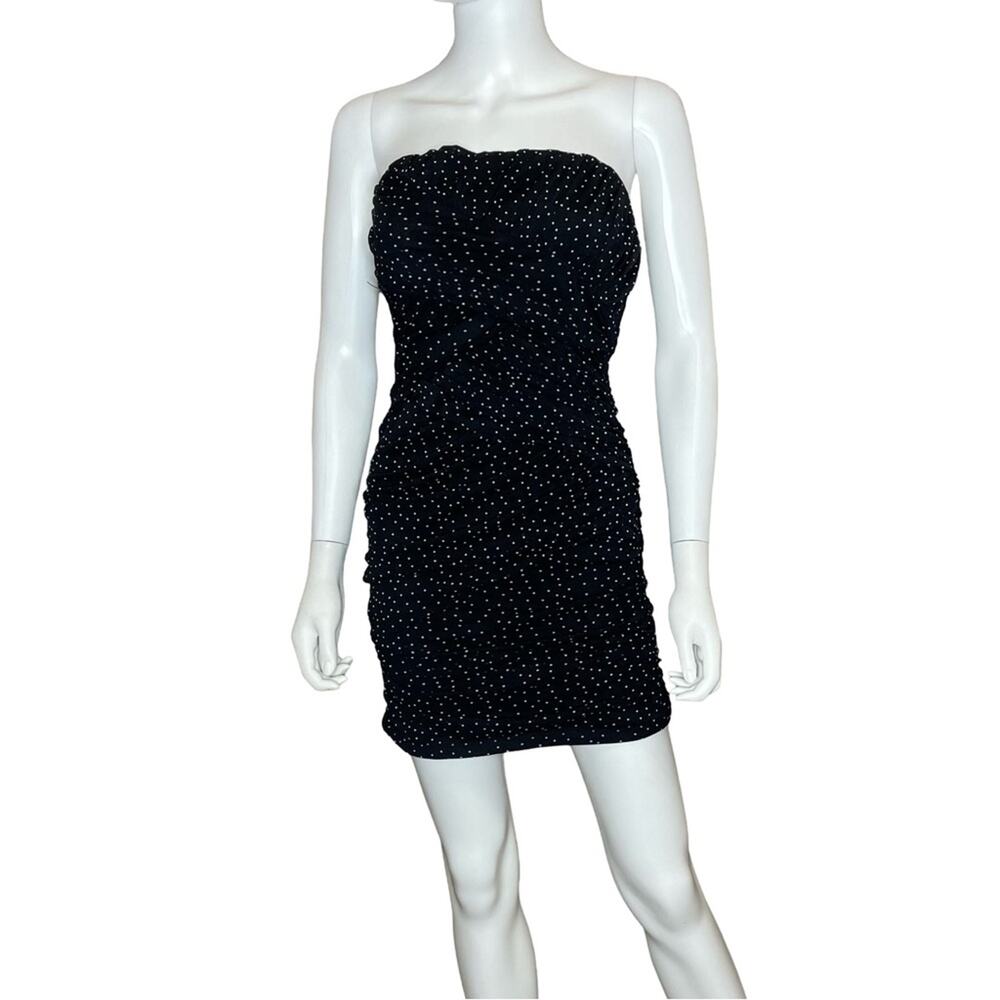 Charlotte Russe Polka Dotted Strapless Bodycon Y2K Dress Women’s Sz M